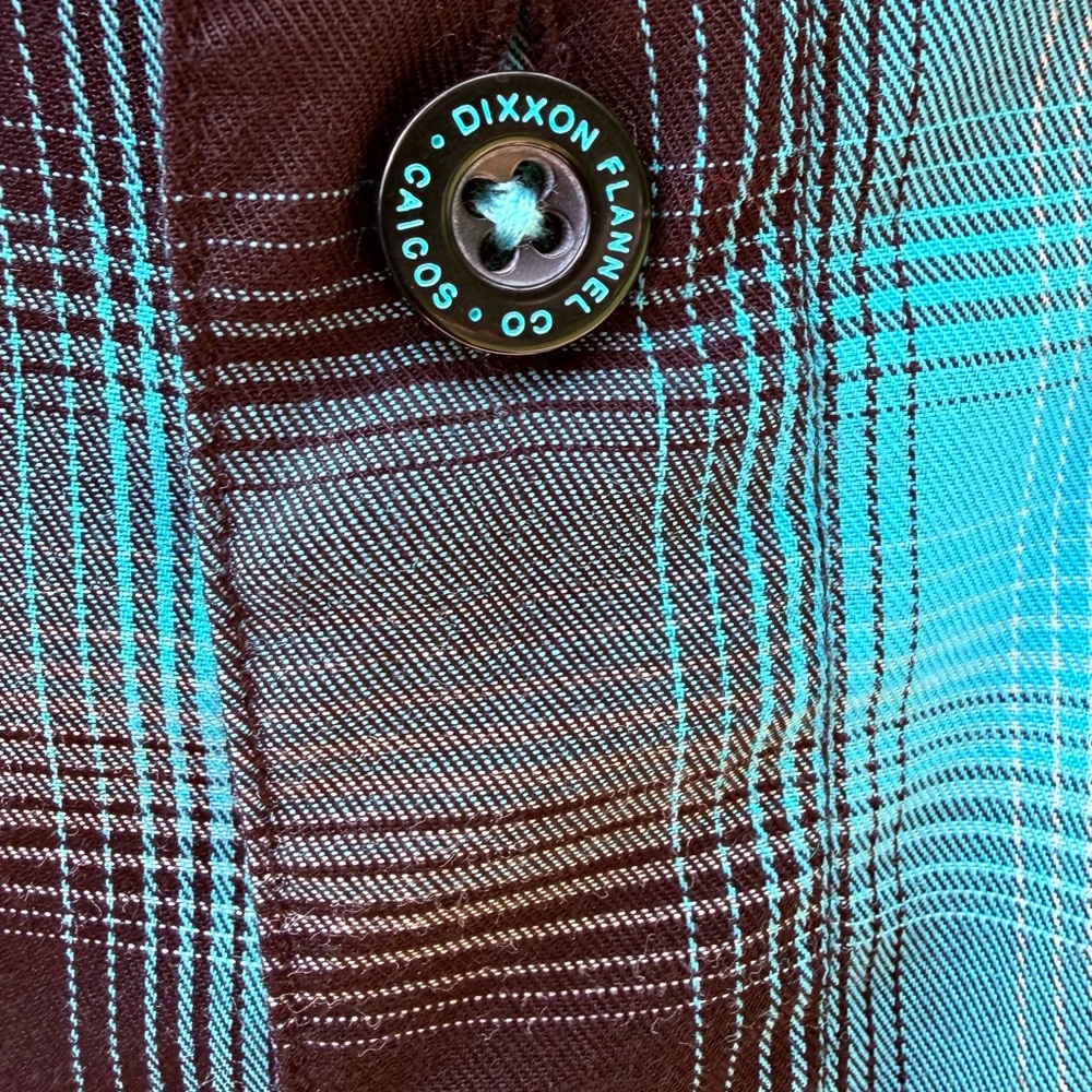 DIXXON Men’s Black & Blue Plaid Button-Down Shirt - Picture 3 of 5